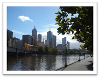 Melbourne banks of Yarra River
